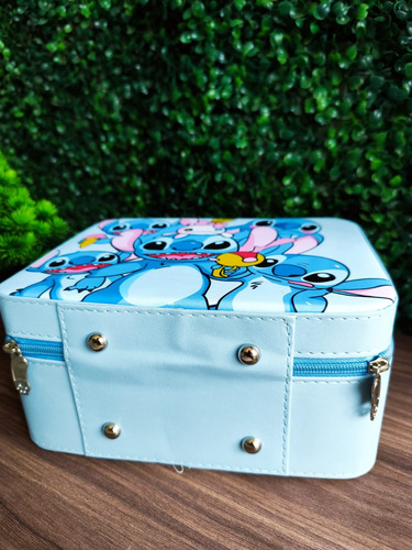 Neceser Estuche De Maquillaje Y Accesorios Stitch & Angel Azul Stitch