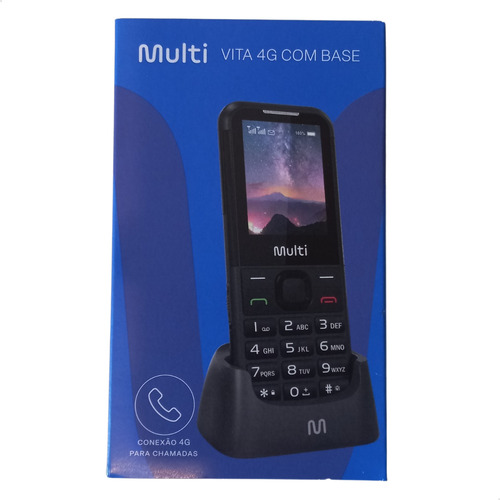 Celular Simples Ideal Para Idosos Multilaser Vita Sinal 4g Com Base Carregadora
