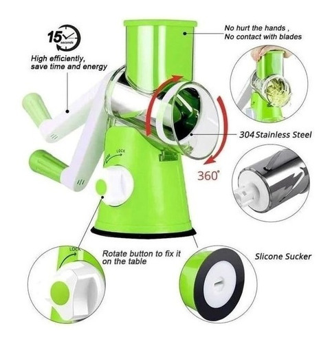 Rallador Verduras Rayador Molino Rallador Queso Manual Dicer