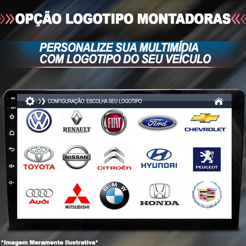 Midia Android 2 Din 9 Polegadas Carplay Sem Fio + Moldura