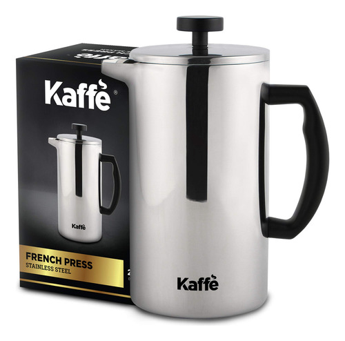 Kaffe - Cafetera Grande De Prensa Francesa Y Cafetera De Ca. Color Acero Inoxidable