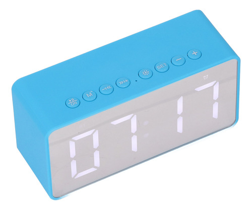 Reloj Despertador Azul Hd Espejo 2 En 1 Smart Led Digital