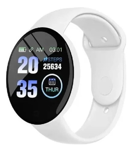 Smartwatch D18 Reloj Inteligente De Malla Color Blanco