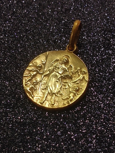 Imagen 3 de 9 de Medalla Oro 18k San Rafael #1175 Bautizo Comunión