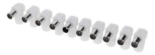 10 Piezas Conector Ángulo Rf Plug Compatible Cable Tv