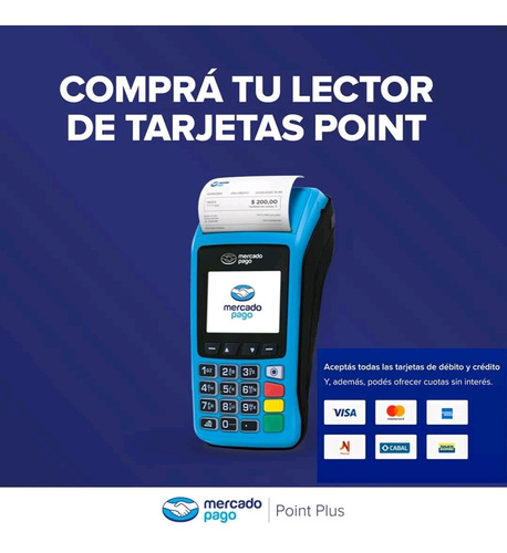 Mercado Pago Point Plus C/ Chip Celular + Impresora + Rollos
