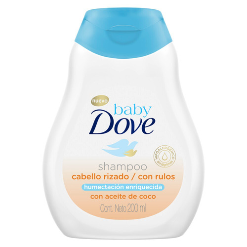 Imagen 1 de 2 de Shampoo Baby Dove Humectación Enriquecida Cabello Rizado en botella de 200mL por 1 unidad