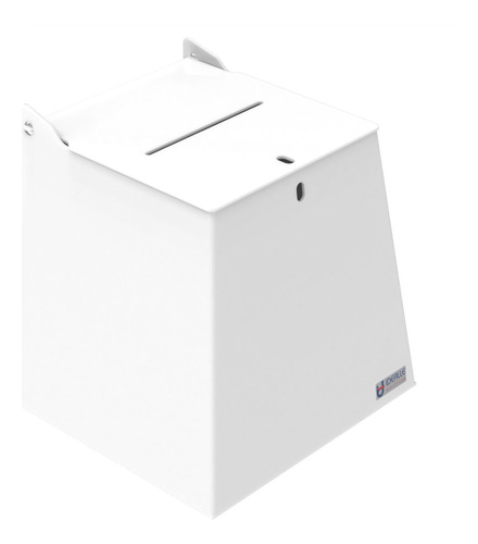 Urna Pirâmide De Acrílico Branco 20 Cm