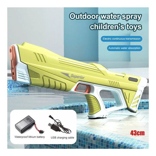 43cm Pistola Agua Eléctrica Con Succión Automática Agua
