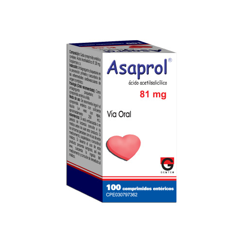 Asaprol 81mg X 100 Comprimidos