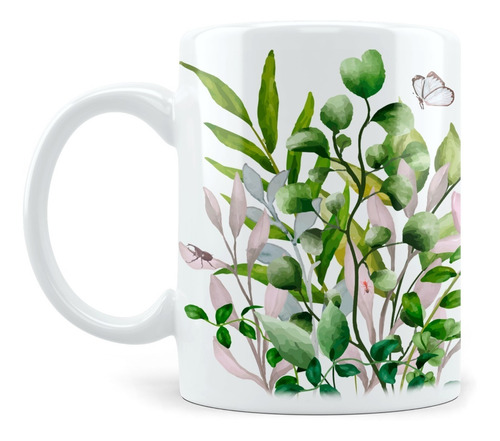 Caneca Xícara Coleção Retrô Classics Folhagens 03 Plantas 