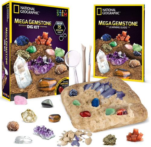 Juguete Educativo Gemólogo 15 Piedras Rocas Kit Excavación