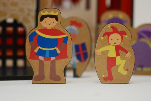 Imagen 4 de 10 de Castillo Madera Juego Infantil Figuras Medievales Niños