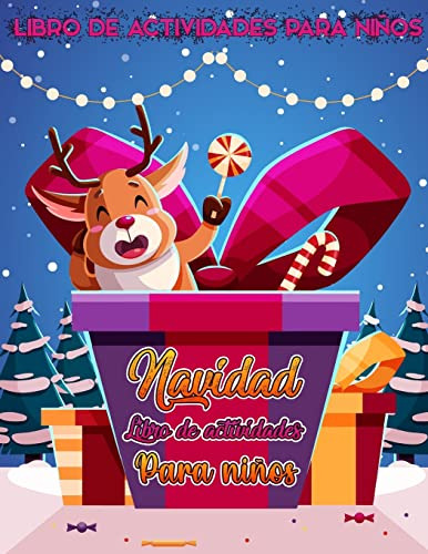 Libro De Actividades De Navidad Para Niños De 4 A 8 Años : L