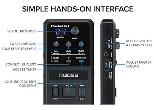 Procesador De Efectos Boss Pocket Gt Con Solución De Aprendi