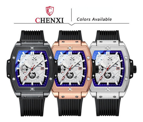 Relojes Luminosos Impermeables De Cuarzo Chenxi Fashion, Color Bisel Negro