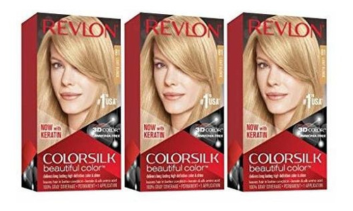 Coloración Permanente Cab Revlon Colorsilk Haircolor, Rubio 