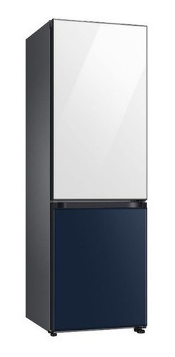 Imagen 2 de 9 de Heladera inverter no frost Samsung Bespoke RB33A3070 white glam-navy con freezer 328L