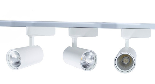 Lampara Riel Led 5w Kit 3 Lamparas Color Blanco Luz Neutra