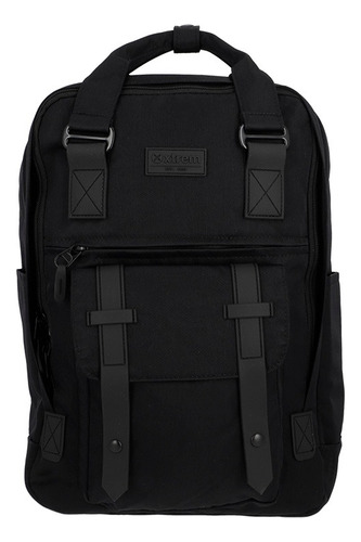 Mochila Xtrem Portland 4xt Black Color Negro Diseño de la tela Lisa