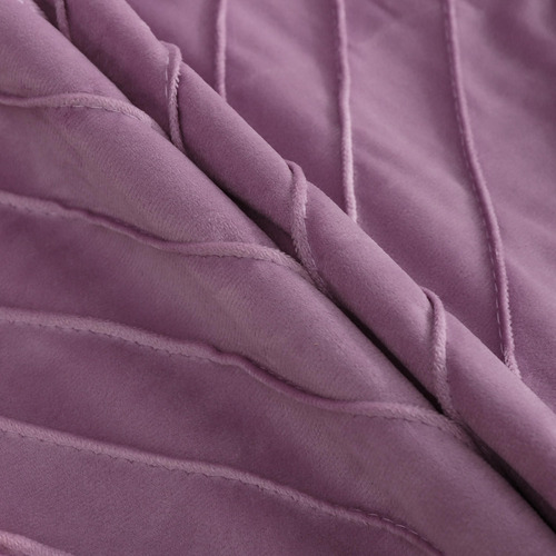 Fundas De Cojin Color Morado Con Franja Dorada 50x50cm 2 Pzs