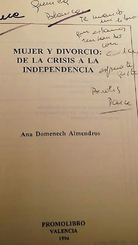 Mujer Y Divorcio - Ana Doménech Almendros - Ed. Promolibro (Usado)