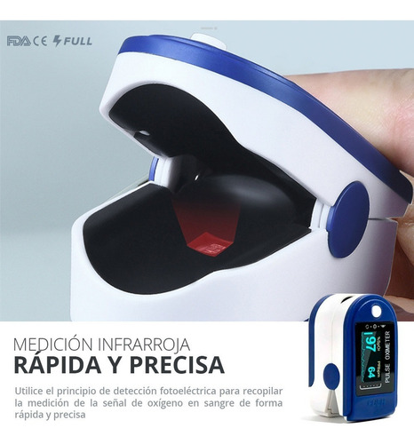 Imagen 4 de 6 de Oxímetro Profesional De Pulso Oxigenación Chequeo Digital