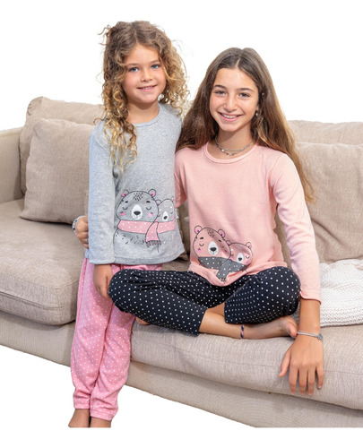 Pijama De Invierno Nena Adolescente De Interlock Susurro 