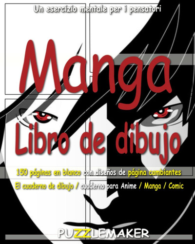 Libro Libro Dibujo Manga 150 Páginas Blanco Con Diseñ