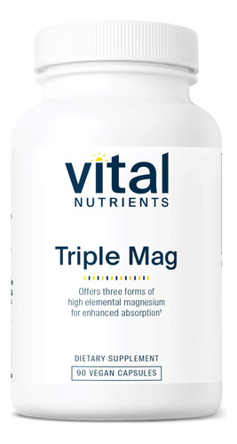 Vital Nutrients Triple Mag 0.009&nbsp;oz 90 C&aacute;psulas 