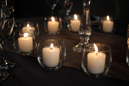 Imagen 9 de 10 de 20 Velas 5x5cm Para Centros De Mesa De Boda Aluzza