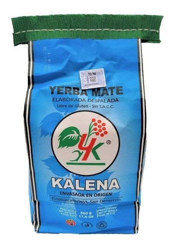 Imagen 1 de 4 de Yerba Mate Kalena Despalada 500g Suave Tradicional Sin Tacc