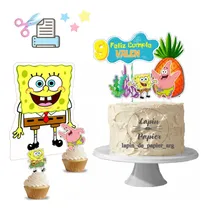 Comprar Cake Topper Imprimible Personalizado Bob Esponja Op2