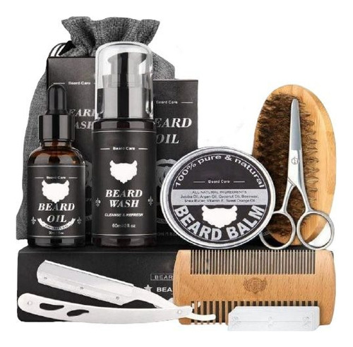 Kit De Barba Afeitado Y Recorte De Barba Para Hombre