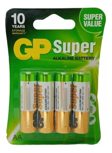 Pila Bateria Aa Gp Super Alkaline Pack De 4 - Tienda Fisica