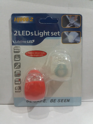 Imagen 1 de 5 de Kit Luz Led Balizas Luces Para Bicicleta