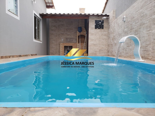 14-3 Casa 2 Quartos, Área Gourmet E Piscina Em Unamar - Cf