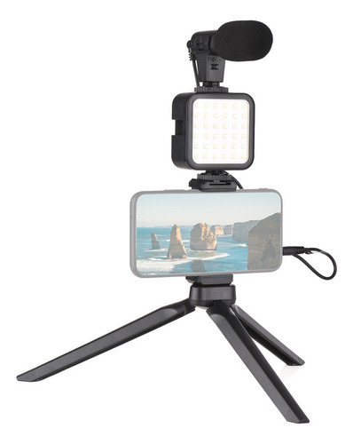 Kit De Grabación De Vlog Mini Luz De Vídeo Led+súper Cardioí