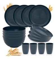 Comprar Juegos De Vajillas De Paja De Trigo Para 4 Greencoice Y Y De