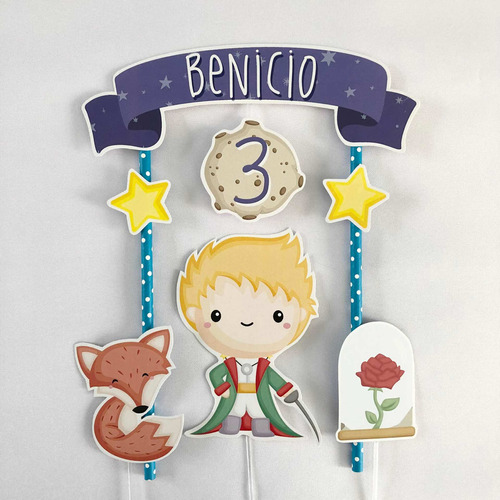 Cake Topper Personalizado Adorno Torta Pequeño Principito