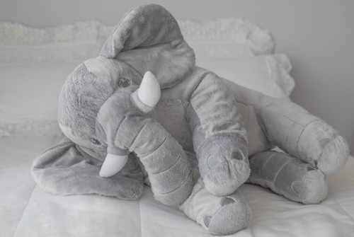 Imagem 1 de 3 de Elefante Pelúcia 60cm Bebê Antialérgico