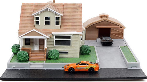 Casa De Toretto Dodge Charger & Toyota Supra Diorama Jada