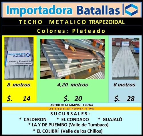 Imagen 11 de 12 de Promocion Teja Españ Pvc $7 Teja Trapezoidal Extragrande T7