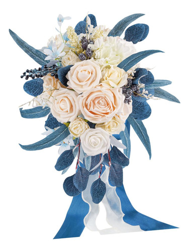 Ramo De Boda Para , Flores De Seda, Romántica, Estilo C