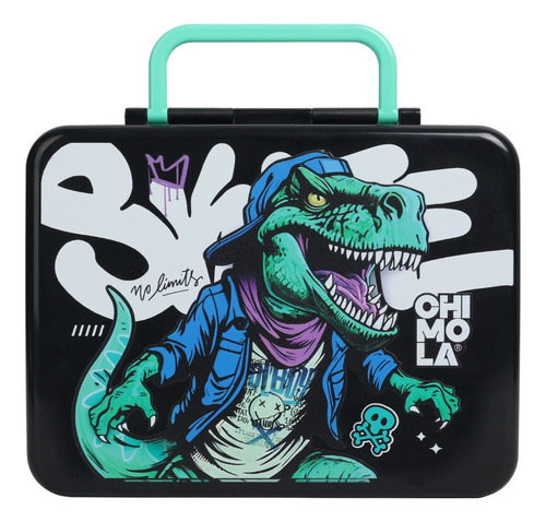 Lunchera Lunchbox Personaje Chimola Desmontable Dino Skater