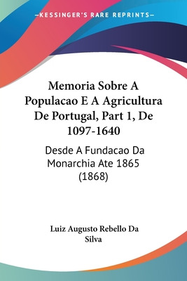 Libro Memoria Sobre A Populacao E A Agricultura De Portug...