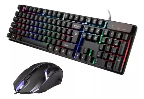Pack Teclado Y Mouse Gamer Led Rgb Retroalimentado