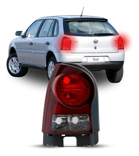 Par Lanterna Traseira Gol G4 Power Com Acabamento Moldura