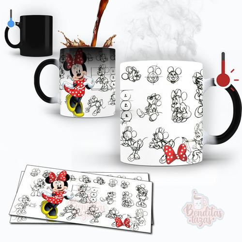Taza Mágica Minnie Mouse Personalizada Cumpleaños