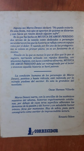 Música De Amor Perdido Marco Denevi Corregidor (Usado)